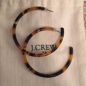 J Crew Tortoise Hoops